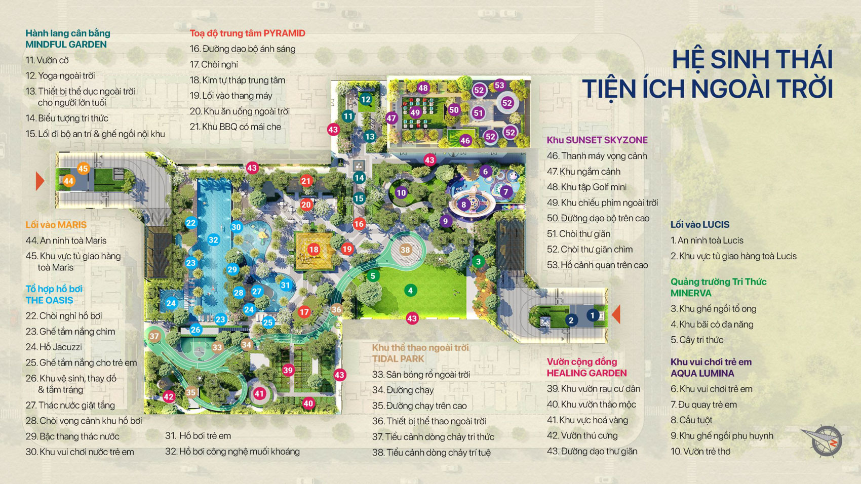 Mặt bằng tiện ích nội khu TT Genesis