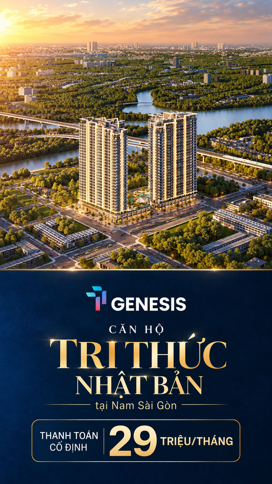 Phối cảnh tổng thể dự án TT Genesis Nhà Bè